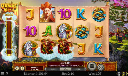 quest to the west slot screen - Quest to the West Slot Review