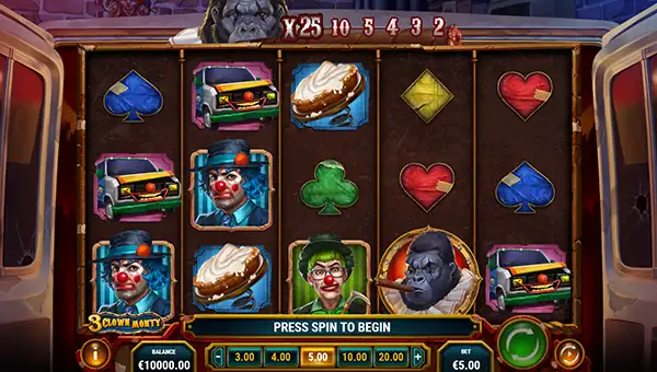 3 clown monty slot screen - 3 Clown Monty Slot Game