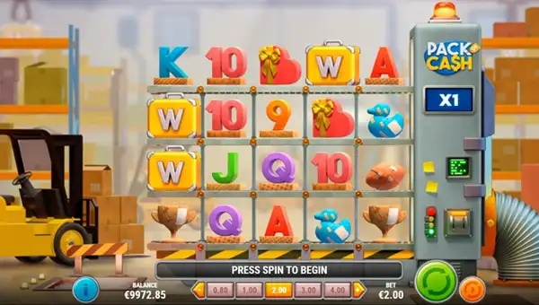 pack and cash slot screen - Pack and Cash Slot Review