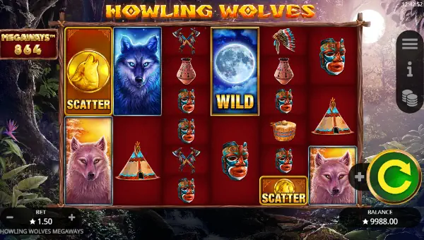 howling wolves megaways slot base game - Howling Wolves Megaways Slot Review